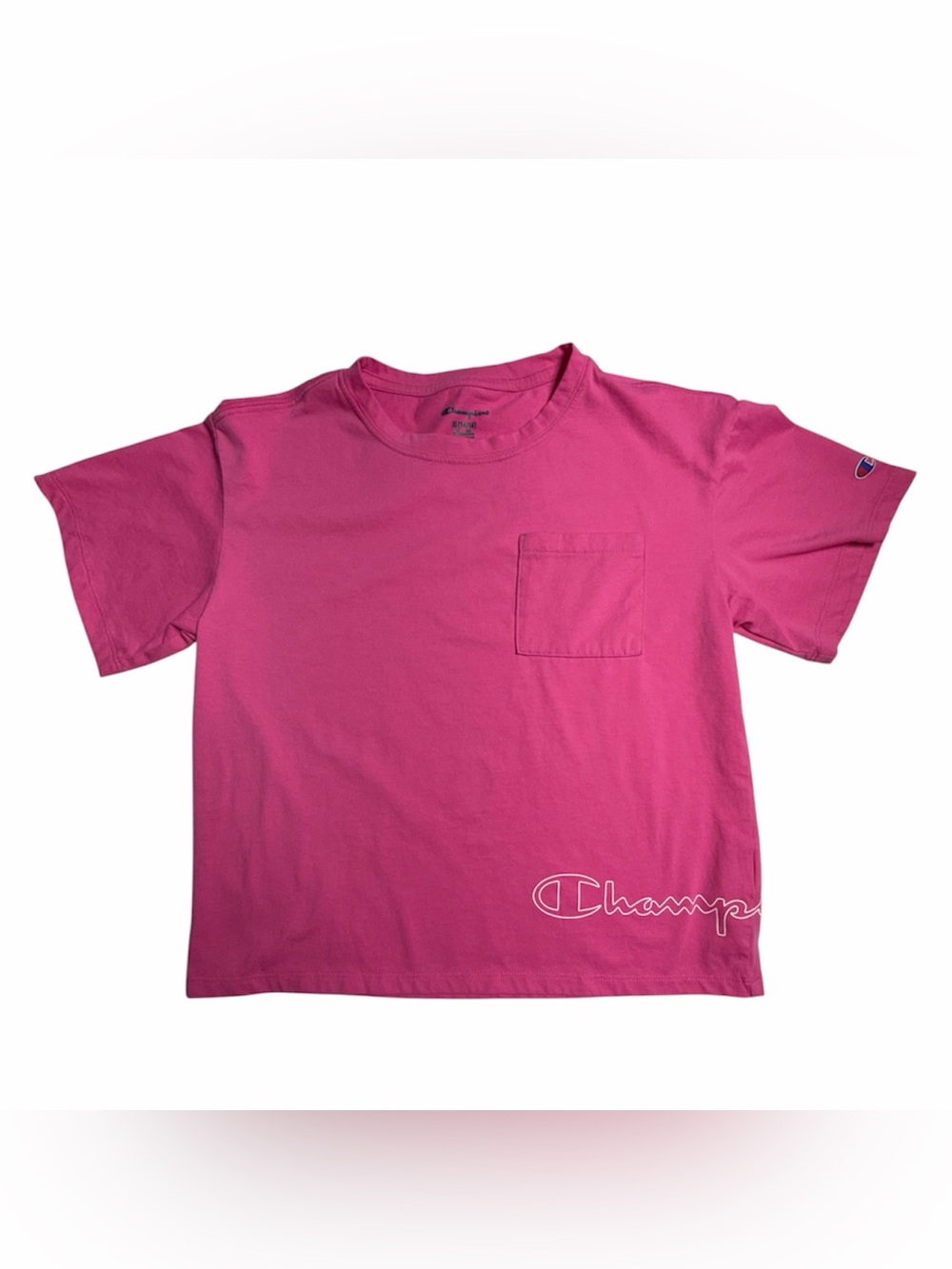 Youth Champion Pink Crop Tee XL (14/16)